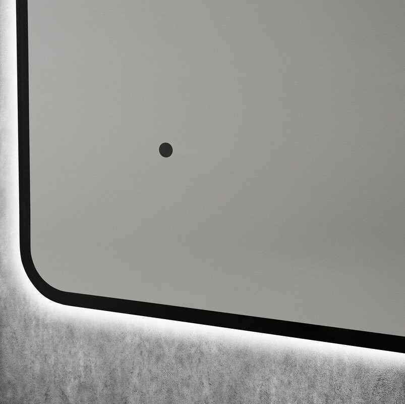 Зеркало Art&Max Siena S 60х100 черное, с LED-подсветкой, 6000К