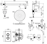Комплект для ванной Plumberia Selection Ixo KITZXOT18QCR53 С ВНУТРЕННЕЙ ЧАСТЬЮ, хром