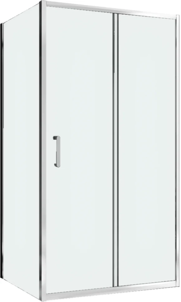 Душевой уголок Abber Schwarzer Diamant AG301005-S505 100x50, профиль хром, стекло прозрачное