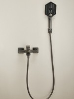Смеситель для ванны с душем Haiba HB60726-3 оружейная сталь