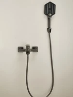 Смеситель для ванны с душем Haiba HB60726-3 оружейная сталь