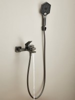 Смеситель для ванны с душем Haiba HB60726-3 оружейная сталь