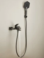 Смеситель для ванны с душем Haiba HB60726-3 оружейная сталь