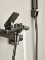 Смеситель для ванны с душем Haiba HB60726-3 оружейная сталь