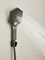 Смеситель для ванны с душем Haiba HB60726-3 оружейная сталь