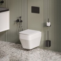 Унитаз подвесной Grossman GR-4410SQ с микролифтом, белый глянец