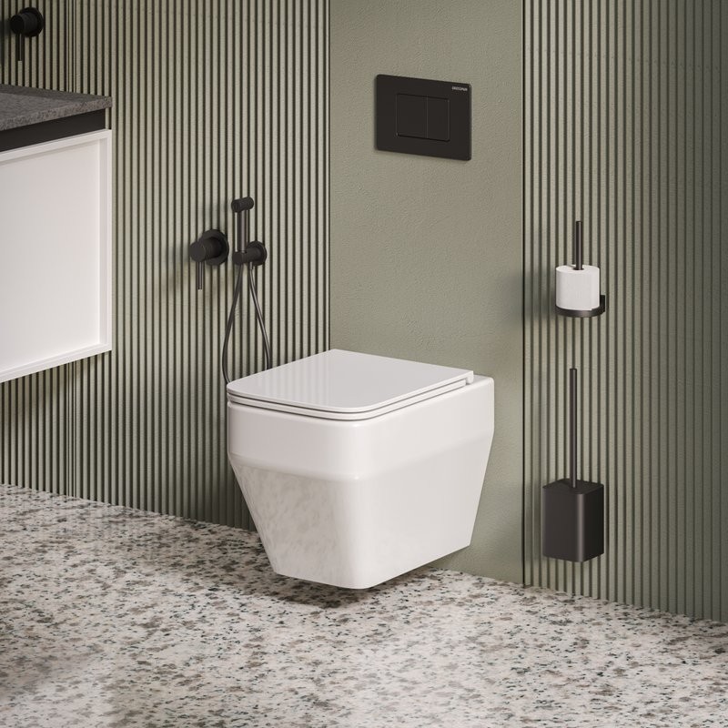 Унитаз подвесной Grossman GR-4410SQ с микролифтом, белый глянец