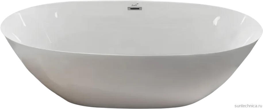 Акриловая ванна Ceruttispa GRETA170 170x80 см, отдельностоящая, белая, овальная, с каркасом, со сливом-переливом, с донным клапаном