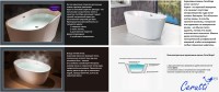 Акриловая ванна Ceruttispa GRETA170 170x80 см, отдельностоящая, белая, овальная, с каркасом, со сливом-переливом, с донным клапаном