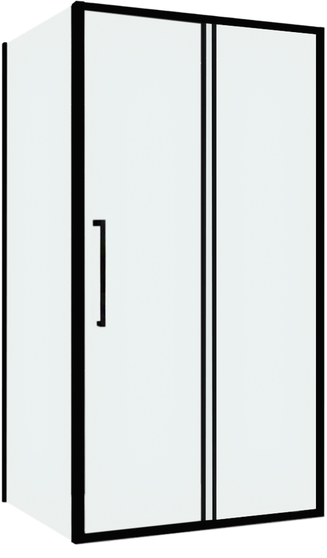 Душевой уголок Abber Schwarzer Diamant AG30100BH-S100B 100x100, профиль черный,  стекло прозрачное