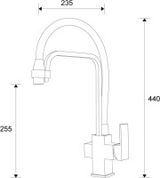 Смеситель для кухни Zorg Sanitary ZR 341-8 YF White с гибким изливом