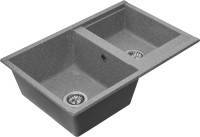Мойка кухонная AQUATON Делия 78 DBL серая