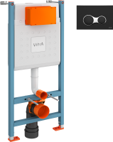 Система инсталляции для унитазов VitrA V-Fix Core 732-5800-01 с кнопкой смыва Root Square 740-0411 черной