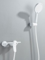 Смеситель для душа с лейкой Shevanik S4716C, белый