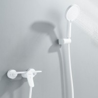 Смеситель для душа с лейкой Shevanik S4716C, белый