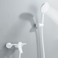 Смеситель для душа с лейкой Shevanik S4716C, белый