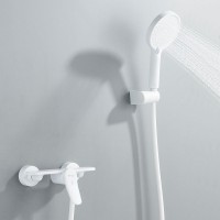 Смеситель для душа с лейкой Shevanik S4716C, белый