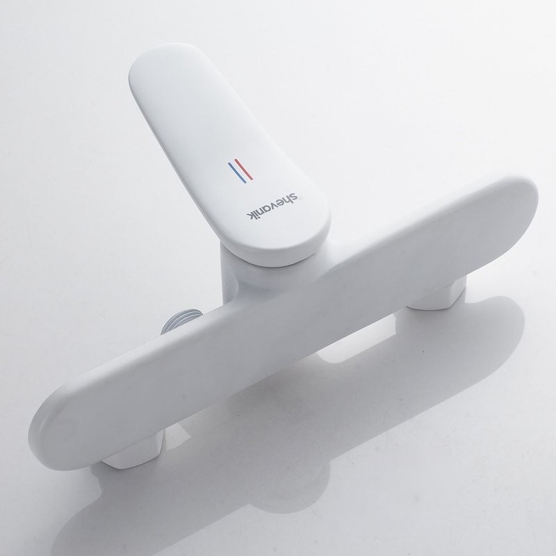 Смеситель для душа с лейкой Shevanik S4716C, белый