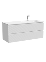 Тумба с раковиной Sancos Folk 120 R подвесная, 2 ящика, bianco