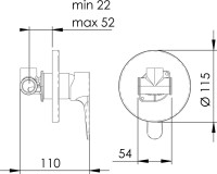 Встраиваемый смеситель для душа и ванны Remer Winner W30 С ВНУТРЕННЕЙ ЧАСТЬЮ