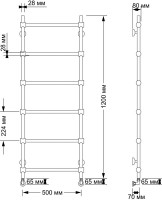 Полотенцесушитель водяной Secado Флоренция 2 125x55 см, бронза, лесенка, латунь