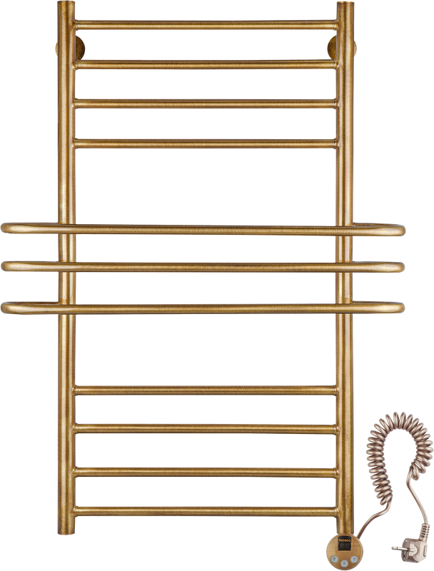 Полотенцесушитель электрический Secado Палермо 4603777478957 105x70 см, подключение справа, бронза, лесенка, латунь