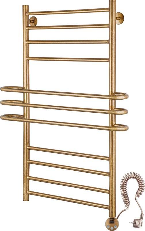 Полотенцесушитель электрический Secado Палермо 4603777478957 105x70 см, подключение справа, бронза, лесенка, латунь