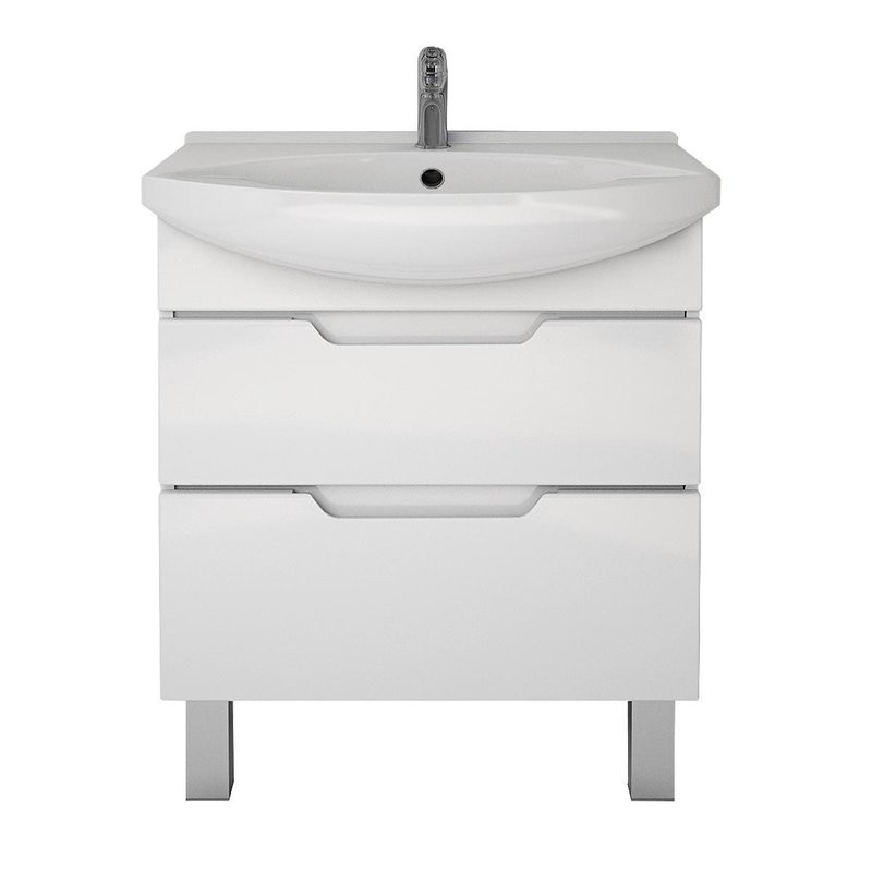 Тумба с раковиной Dreja Laguna Plus 85 подвесная, белый глянец