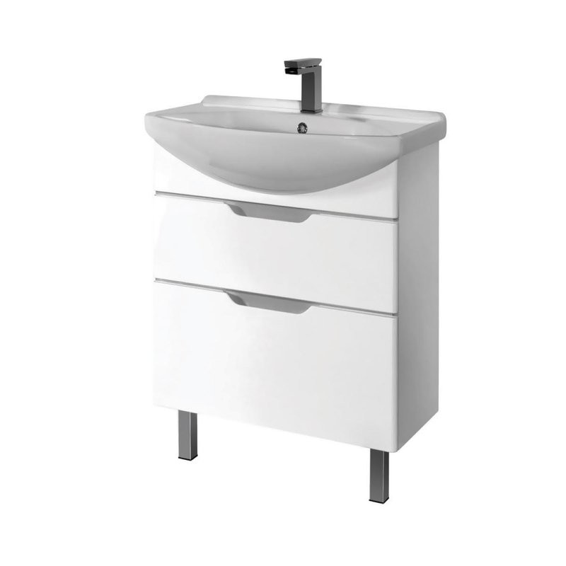 Тумба с раковиной Dreja Laguna Plus 85 подвесная, белый глянец