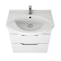 Тумба с раковиной Dreja Laguna Plus 85 подвесная, белый глянец