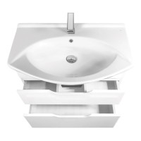 Тумба с раковиной Dreja Laguna Plus 85 подвесная, белый глянец