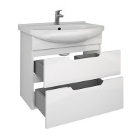 Тумба с раковиной Dreja Laguna Plus 85 подвесная, белый глянец