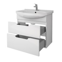 Тумба с раковиной Dreja Laguna Plus 85 подвесная, белый глянец