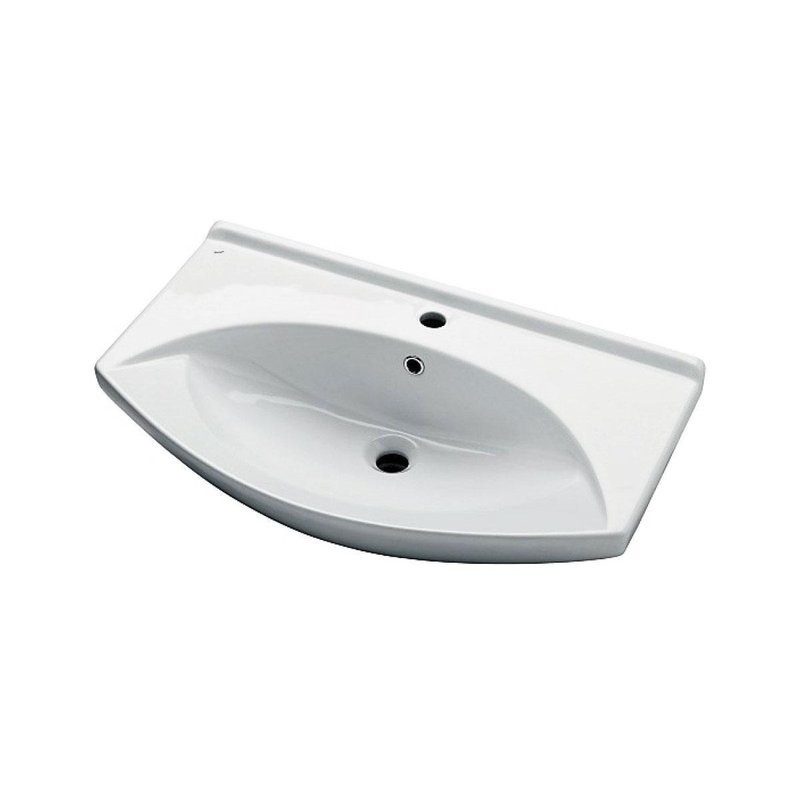 Тумба с раковиной Dreja Laguna Plus 85 подвесная, белый глянец