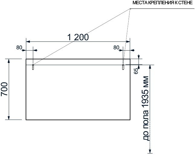 Мебель для ванной комнаты Эстет Dallas Luxe 130 подвесная, 2 ящика R