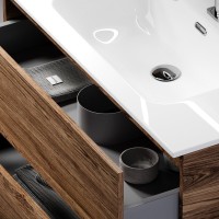 Тумба с раковиной Sancos Urban 80 дуб чарльстон, белая раковина CN7005