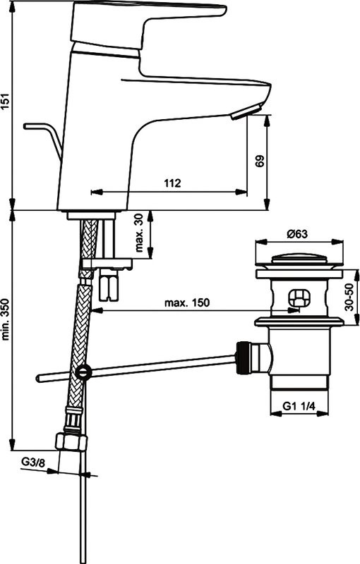 Смеситель для раковины Ideal Standard Connect blue Connect Blue B9914AA