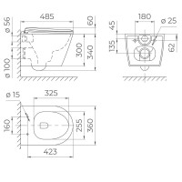 Унитаз подвесной RGW SW-52 Унитаз подвесной RGW SW-52