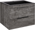 Тумба с раковиной Vincea Chiara 2D 60, 2 ящика, камень, с черной раковиной