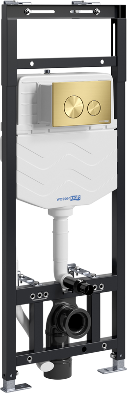 Система инсталляции для унитазов Wasserkraft Alme 15TLT.010.ME.MG02 с кнопкой смыва матовое золото