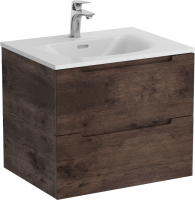 Тумба с раковиной BelBagno Etna 60 rovere moro, раковина BB-8099-60