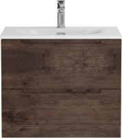 Тумба с раковиной BelBagno Etna 60 rovere moro, раковина BB-8099-60
