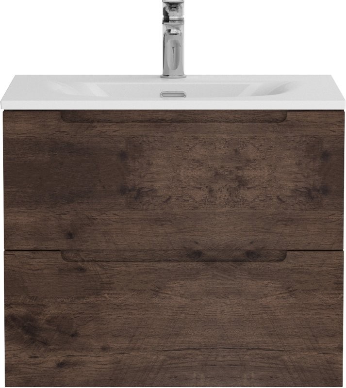Тумба с раковиной BelBagno Etna 60 rovere moro, раковина BB-8099-60