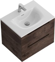 Тумба с раковиной BelBagno Etna 60 rovere moro, раковина BB-8099-60