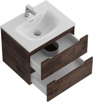 Тумба с раковиной BelBagno Etna 60 rovere moro, раковина BB-8099-60