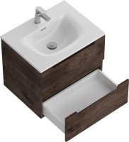 Тумба с раковиной BelBagno Etna 60 rovere moro, раковина BB-8099-60