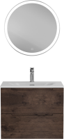 Тумба с раковиной BelBagno Etna 60 rovere moro, раковина BB-8099-60