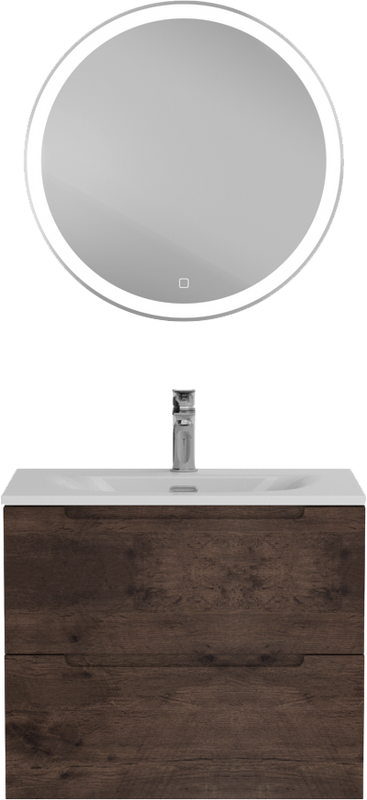 Тумба с раковиной BelBagno Etna 60 rovere moro, раковина BB-8099-60