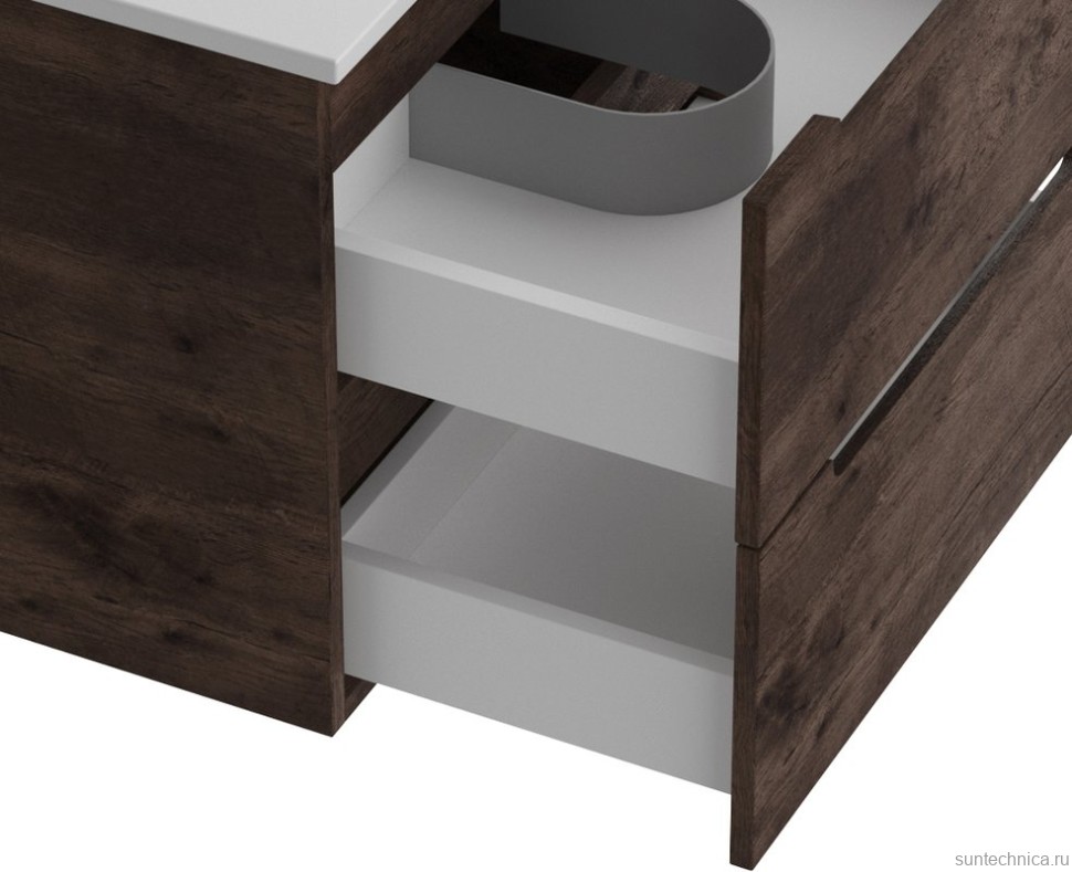 Тумба с раковиной BelBagno Etna 60 rovere moro, раковина BB-8099-60