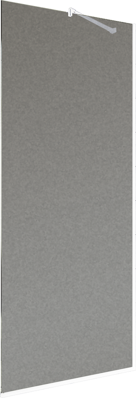 Душевая перегородка Maybahglass MGD-687-1у 119 см, профиль белый, стекло графит матовое